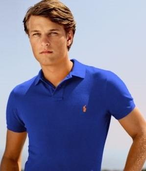 Ralph Lauren Classic Polo Short Slv. Blue Mens